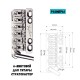 Vega-Trem VT1 тремоло бридж 6-винтовой для гитары Stratocaster, цвет хром