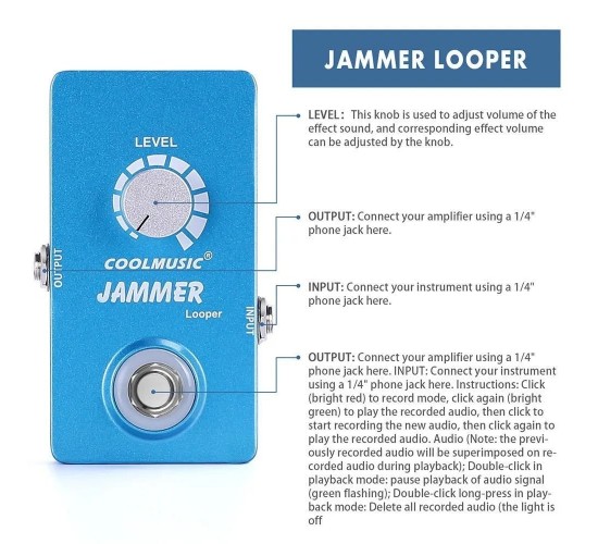 Coolmusic A-LP01 Jammer Looper педаль лупер для бас-гитары