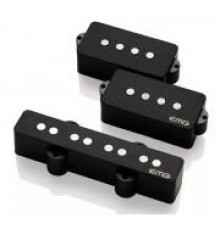EMG GZR PJ HZ Set Black пассивные датчики бас-гитары, черный хром