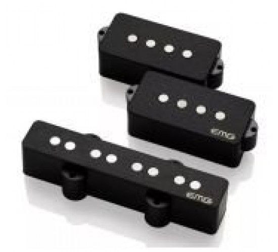 EMG GZR PJ HZ Set Black пассивные датчики бас-гитары, черный хром