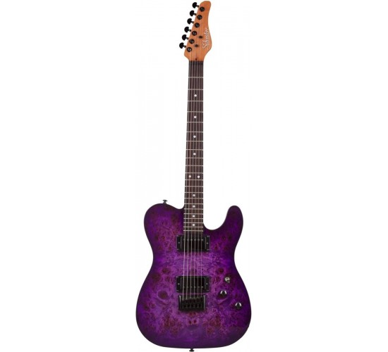 Schecter PT Standard PBB электрогитара, цвет Purple Burst Burl (фиолетовый)
