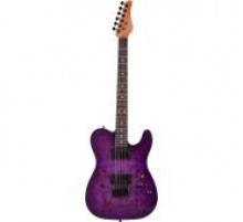 Schecter PT Standard PBB электрогитара, цвет Purple Burst Burl (фиолетовый)