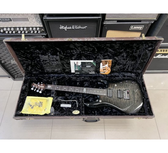 Music Man JP 6 BFR Transparent Black Quilt Maple электрогитара, цвет черный, США USED