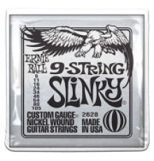 Ernie Ball 2628 струны для 9-струнной электрогитары Slinky Nickel Wound (9-11-16-24-34-46-64-80-105)