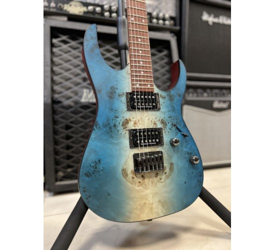 Ibanez RG421 PB-CHF электрогитара, цвет Caribbean Shoreline Flat USED