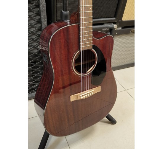 Fender CD-60SCE Dread All-Mah WN электроакустическая гитара, цвет натуральный USED