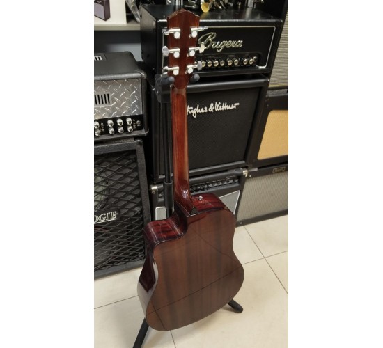 Fender CD-60SCE Dread All-Mah WN электроакустическая гитара, цвет натуральный USED