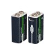 GoPower 00-00031391 Аккумулятор бытовой Крона Li-ion 9В 500мАч Type-C, 2шт