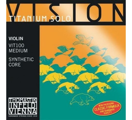 Thomastik VIT100 Vision Titanium Solo Комплект струн для скрипки размером 4/4, среднее натяжение