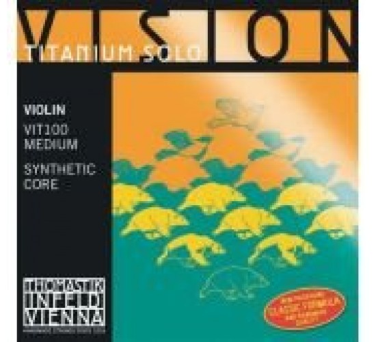 Thomastik VIT100 Vision Titanium Solo Комплект струн для скрипки размером 4/4, среднее натяжение