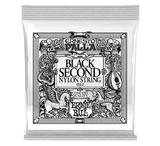 Ernie Ball 1512 2я струна для классической гитары. Черный нейлон, калибр .032