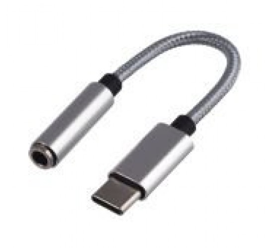 GoPower 00-00027481 Переходник AUX 3.5мм (f)-Type-C (m), 0.1м ПВХ белый