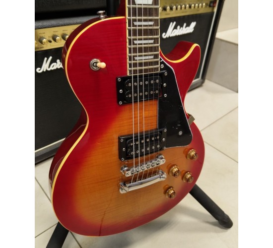 Epiphone Les Paul Standard Cherry Red Sunburst электрогитара, Корея 1998 USED