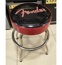 Fender Red Sparkle Logo Barstool 24 стул для гитариста, черный с красными блестками USED