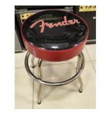 Fender Red Sparkle Logo Barstool 24 стул для гитариста, черный с красными блестками USED