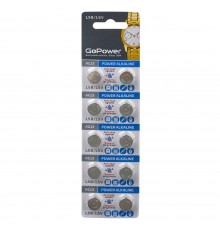 GoPower 00-00017858 Power Alkaline Элемент питания G13/LR1154/LR44/357A/A76, 1.5В, щелочной, 1шт.