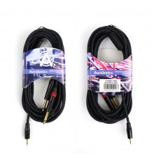 AuraSonics J35Y2J63-3-LONG аудио Y-кабель jack 3.5 -> 2 x jack 6.35, 3 метра