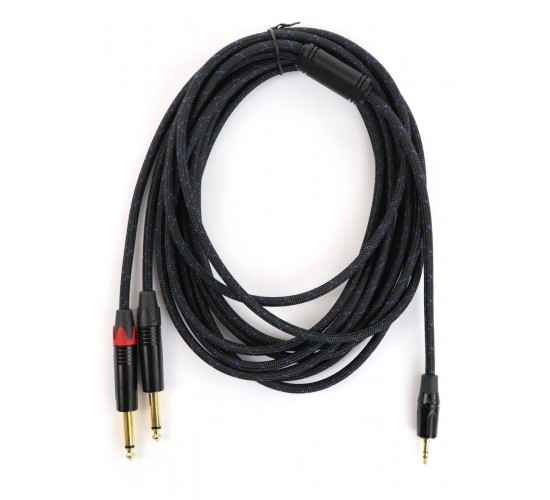 AuraSonics J35Y2J63-3-LONG аудио Y-кабель jack 3.5 -> 2 x jack 6.35, 3 метра