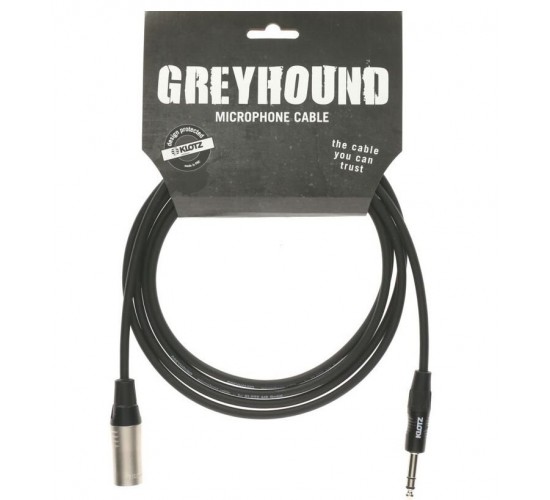 Klotz GRG1MP03.0 Greyhound Кабель микрофонный XLRm-6.35мм, 3м