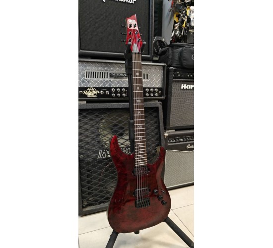 Schecter C-1 Apocalypse Red Reign электрогитара, Корея, цвет красный USED