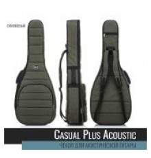 Bag&music BM1186 Acoustic Casual Plus Чехол для акустической гитары лёгкий, цвет оливковый