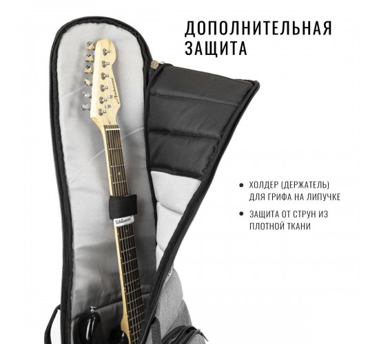 Bag&music BM1182 Electro CASUAL Plus Чехол для электрогитары лёгкий утепленный, цвет оливковый
