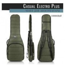 Bag&music BM1182 Electro CASUAL Plus Чехол для электрогитары лёгкий утепленный, цвет оливковый