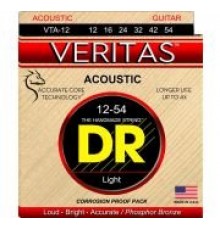 DR VTA-12 Veritas Комплект струн для акустической гитары, фосфорная бронза, 12-54