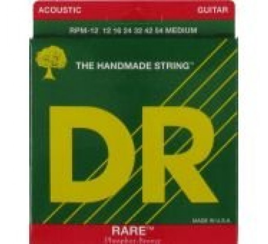 DR RPM-12 Rare Комплект струн для акустической гитары, фосфорная бронза, 12-54