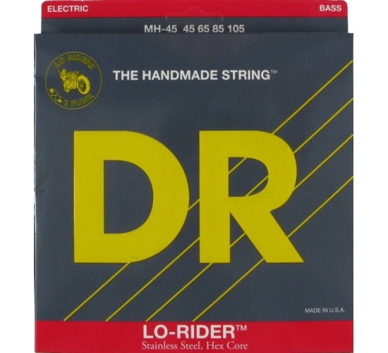 DR MH-45 Lo-Rider Комплект струн для бас-гитары, сталь, Medium, 45-105