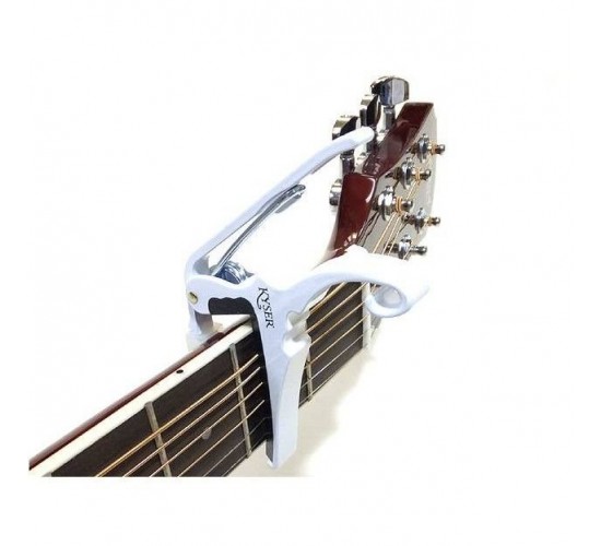 Kyser KG6W каподастр для акустической гитары, цвет белый