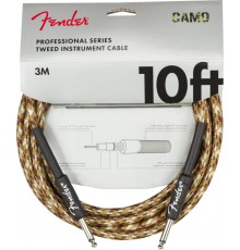 Fender 10' Professional Inst CBL Desert Camo инструментальный кабель, светло-коричневый твид, длина 3м