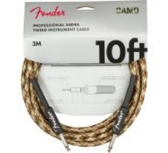 Fender 10' Professional Inst CBL Desert Camo инструментальный кабель, светло-коричневый твид, длина 3м