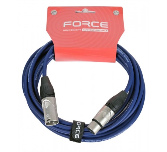 FORCE FMC-05/4,5 BL микрофонный кабель, XLR (F) -XLR (M), 4,5 метра