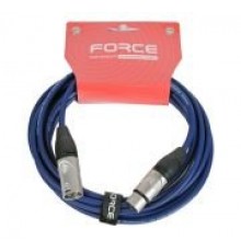 FORCE FMC-05/4,5 BL микрофонный кабель, XLR (F) -XLR (M), 4,5 метра