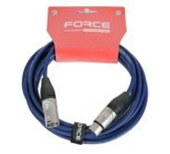 FORCE FMC-05/4,5 BL микрофонный кабель, XLR (F) -XLR (M), 4,5 метра