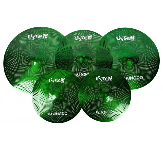KingDo LISTEN SET 14«+16»+18«+20» GREEN комплект тарелок, специальный сплав, medium