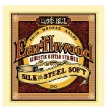 Ernie Ball 2045 струны для акуст.гитары Earthwood 80/20 Bronze Silk & Steel Soft 10-14-20w-28-40-50