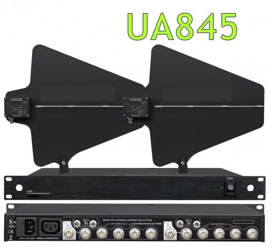 UA845 усилитель радиочастотного сигнала направленный для беспроводных микрофонов