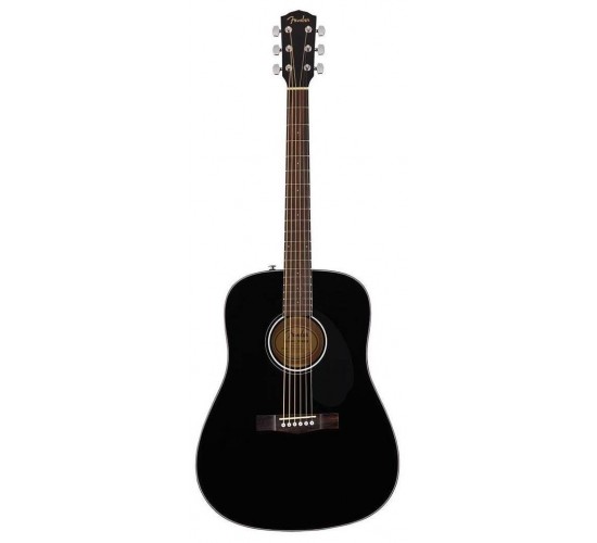 Fender CD-60S BLK WN акустическая гитара, цвет черный, выставочный образец