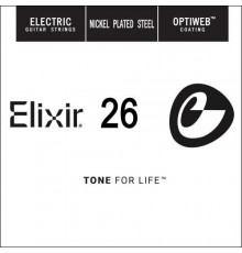 Elixir 16226 Optiweb одиночная струна для электрогитары, никель, .026