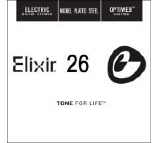 Elixir 16226 Optiweb одиночная струна для электрогитары, никель, .026