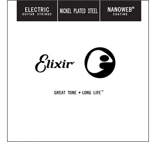 Elixir 15226 Nanoweb одиночная струна для электрогитары, никель, .026