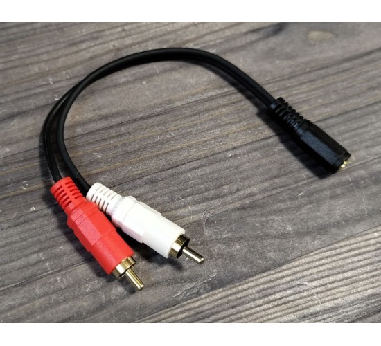 Кабель-переходник Jack 3.5 (M)/2xRCA (F)