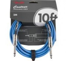 Fender 10' Contour Instrument Cable Lake Placid Blue Инструментальный кабель, 3 м