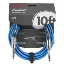 Fender 10' Contour Instrument Cable Lake Placid Blue Инструментальный кабель, 3 м