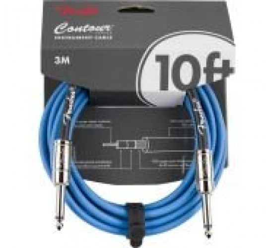 Fender 10' Contour Instrument Cable Lake Placid Blue Инструментальный кабель, 3 м