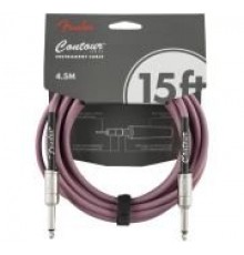 Fender 15' Contour Instrument Cable Burgundy Mist Инструментальный кабель, 4,5 метра