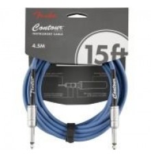 Fender 15' Contour Instrument Cable Lake Placid Blue Инструментальный кабель, 4,5 м