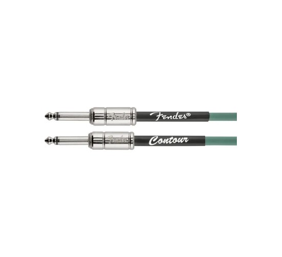 Fender 15' Contour Instrument Cable Sherwood Green Инструментальный кабель, 4,5 метра
